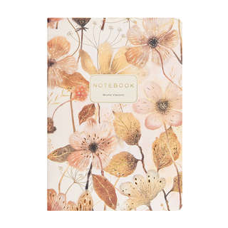 Тетрадь общая А5, 40 листов в клетку, BV Flora Pastel Blooms
