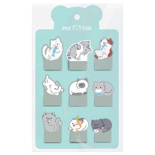 Флажки-закладки MESHU 'Sweety kitty' пластиковые фигурные, 9 ...