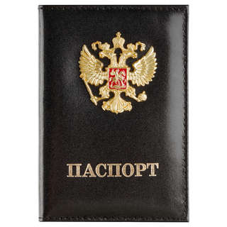 Обложка для паспорта OfficeSpace: натуральная кожа Шик, тисне...