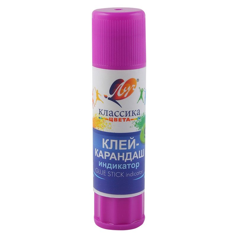 Клей-карандаш 9 г, Луч Классика цвета с индикатором