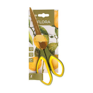 Ножницы классические 225 мм, золотистые лезвия, BV Flora Paradise Лимон 1