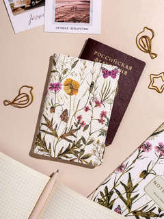 Обложка на паспорт женская 'Flora Полевые цветы' 3