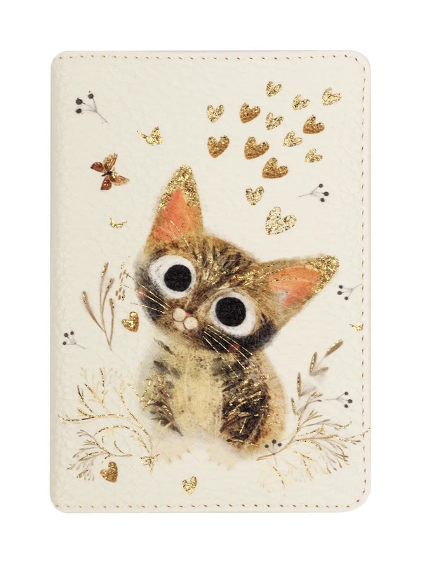 Обложка на паспорт женская 'Love Me Милый котик'