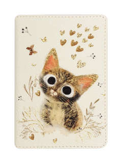 Обложка на паспорт женская 'Love Me Милый котик'