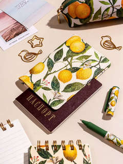 Обложка на паспорт женская 'Flora Paradise Lemons' 3