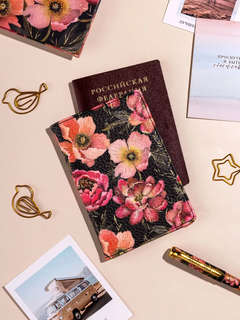 Обложка на паспорт женская 'Flora Pink Blossom' 3