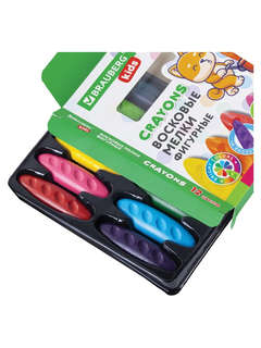 Восковые мелки фигурные, 12 цветов, Brauberg Kids Батоны 2