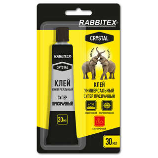Клей универсальный Rabbitex Crystal, супер прозрачный, криста...
