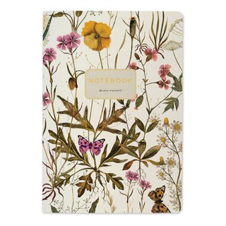 Тетрадь общая А5, 40 листов в клетку, BV Flora Цветы и травы