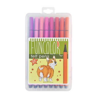 Фломастеры 24 цвета, BV Funcolor, в пластиковом пенале