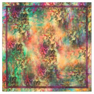 Павловопосадский платок сиреневый 100% хлопок 70-70, артикул 10281-15 2