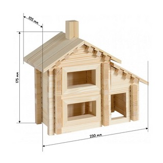 Деревянный конструктор Лесовичок 'Разборный домик' №1, 110 деталей 10