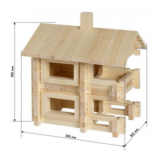 Деревянный конструктор Лесовичок 'Разборный домик' №2, 130 деталей 10