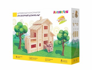 Деревянный конструктор Лесовичок 'Разборный домик' №7, 410 де...