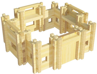 Деревянный конструктор Лесовичок 'Крепость №1', 280 элементов 2