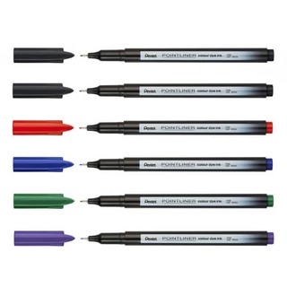 Линеры 6 цветов, Pentel Pointliner Colour, 0.4 мм, S40-6 2