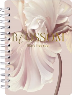 Тетрадь А6, 120 листов, на спирали, beSmart Blossom Ирис, арт...
