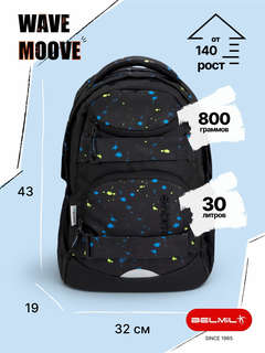 Рюкзак молодежный Belmil Wave Moove 'Сплэш', артикул 338-920-SPL 6