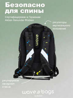 Рюкзак молодежный Belmil Wave Moove 'Сплэш', артикул 338-920-SPL 4