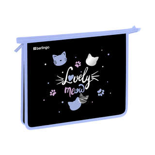 Папка для тетрадей 1 отделение, А5 Berlingo 'Lovely Meow', 24...