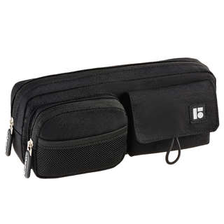 Пенал мягкий 1 отделение, 21х8 см, Berlingo Black pocket duo,...