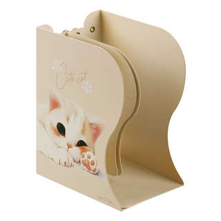 Подставка для книг MESHU 'Cute Cat', металлическая, 3 отделения, раздвижная 2