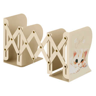 Подставка для книг MESHU 'Cute Cat', металлическая, 3 отделения, раздвижная 5