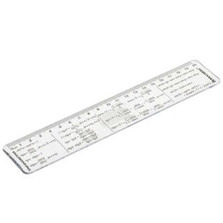 Линейка 20 см пластик, справочная, тригонометрия, Brauberg 2