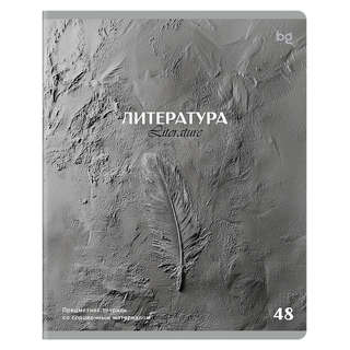 Тетрадь предметная Литература, 48 листов, тиснение, BG 'Печат...