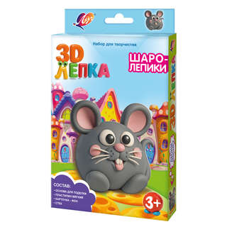 Набор для лепки, Луч Шаролепики 'Мышка' артикул 35С 2328-08