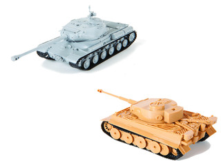 Звезда Сборные модели Великие противостояния Тигр против Ис-2 2