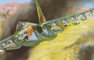 Советский штурмовик 'Су-25'. Сборная коллекционная модель Звезда 2