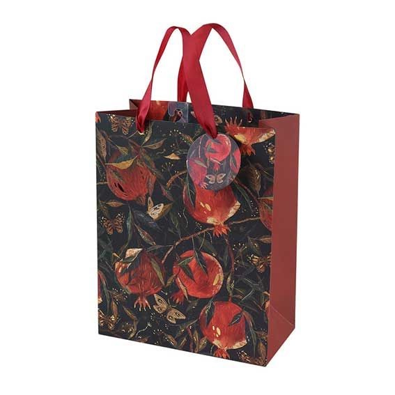 Пакет подарочный 25x23x17см, BV Flora Гранат, 2-874/02