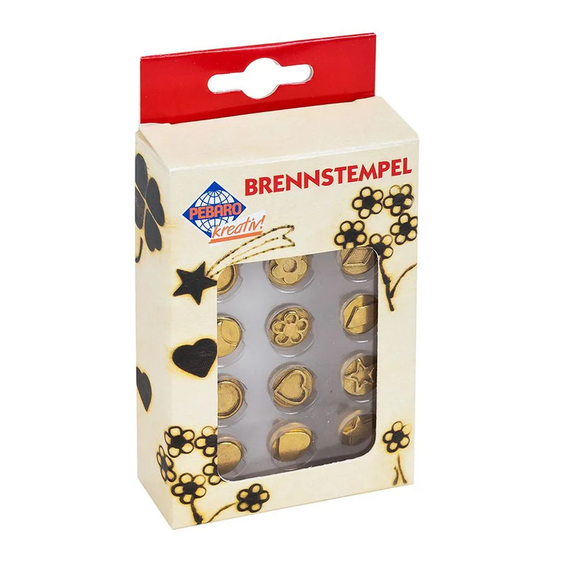 Набор штампов для выжигания 12 шт, узоры