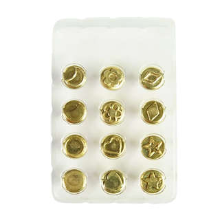 Набор штампов для выжигания 12 шт, узоры 3