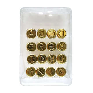 Набор штампов для выжигания 16 шт, буквы A-L 3