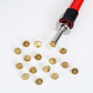 Набор штампов для выжигания 16 шт, буквы A-L 4