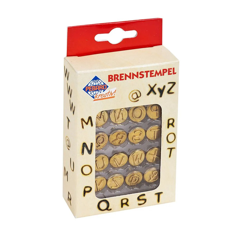 Набор штампов для выжигания 16 шт, буквы M-Z