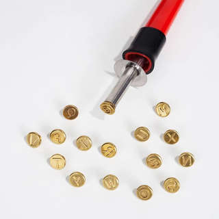 Набор штампов для выжигания 16 шт, буквы M-Z 4