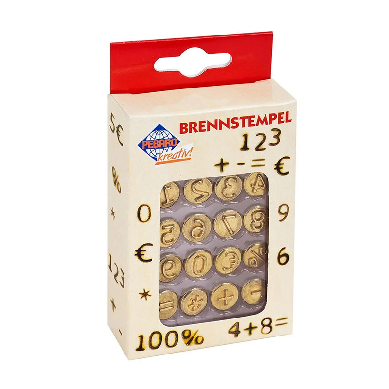 Набор штампов для выжигания 16 шт, цифры