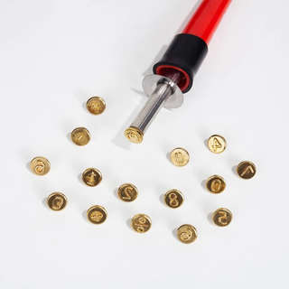 Набор штампов для выжигания 16 шт, цифры 4