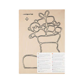 Заготовка из фанеры 'Рождественский сапожок' для выпиливания лобзиком  8