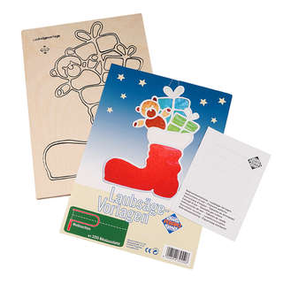 Заготовка из фанеры 'Рождественский сапожок' для выпиливания лобзиком  2