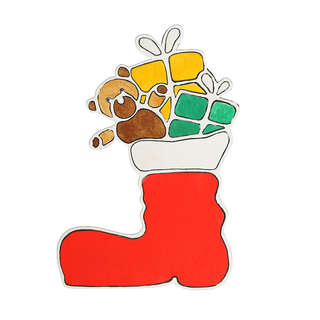 Заготовка из фанеры 'Рождественский сапожок' для выпиливания лобзиком  7