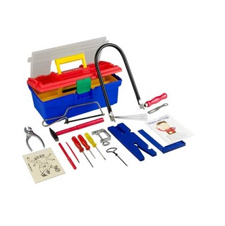 Пластиковый ящик с инструментами для работы по дереву с лобзиком, Pebaro 3