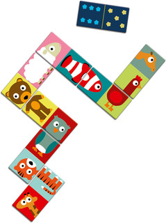 Djeco Детская настольная игра Домино Животные 2