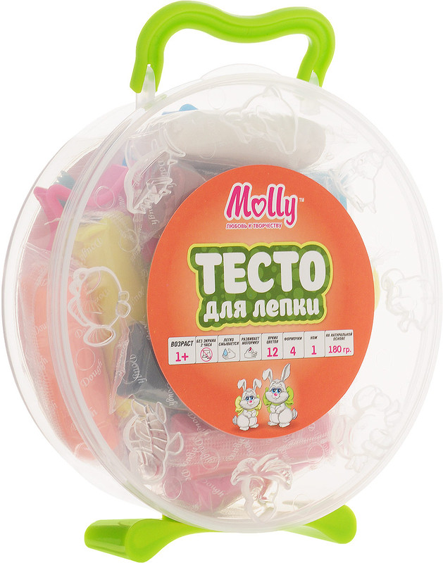 Масса для лепки Molly 12 цветов