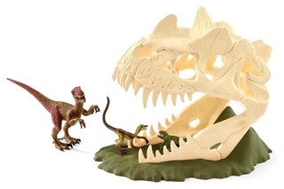 Schleich Игровой набор Череп-ловушка с велоцирапторами 42348