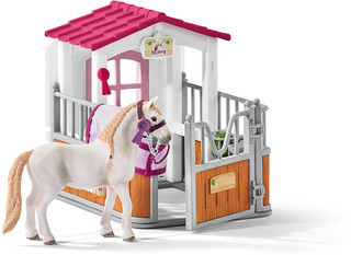 Schleich Игровой набор Стойло с кобылой Лузитанской породы 42368 3