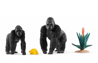 Schleich Игровой набор Гориллы в поисках пищи 42382